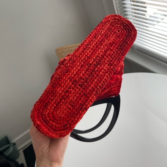 Vintage 70s Crochet Knitted Handbag Purse - Picture 10 of 10